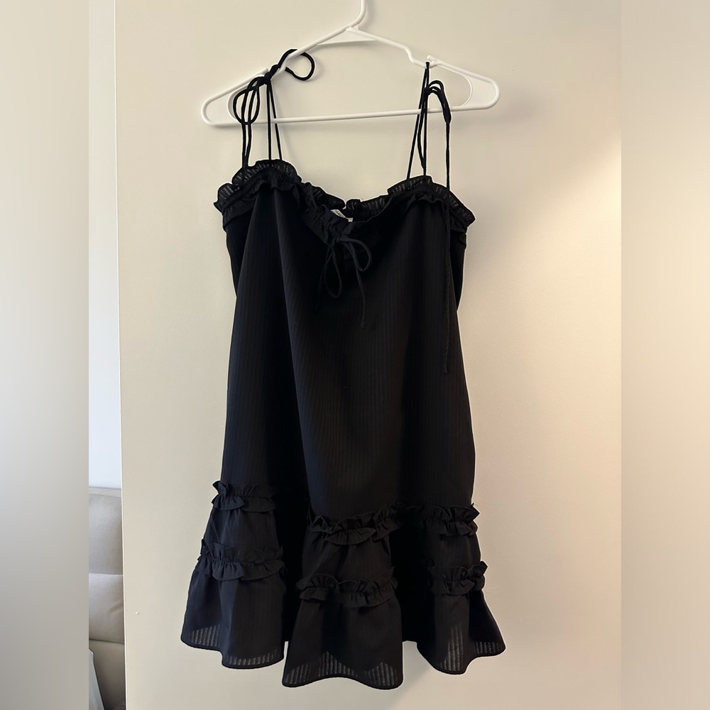 Tularosa black flowy casual mini dress size small